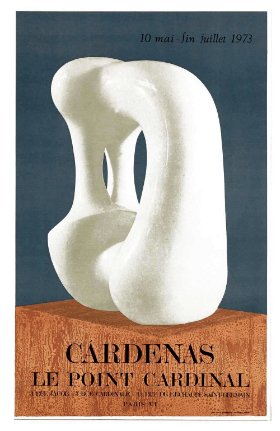 Original Vintage Poster CARDENAS Le Point Cardinal 1973