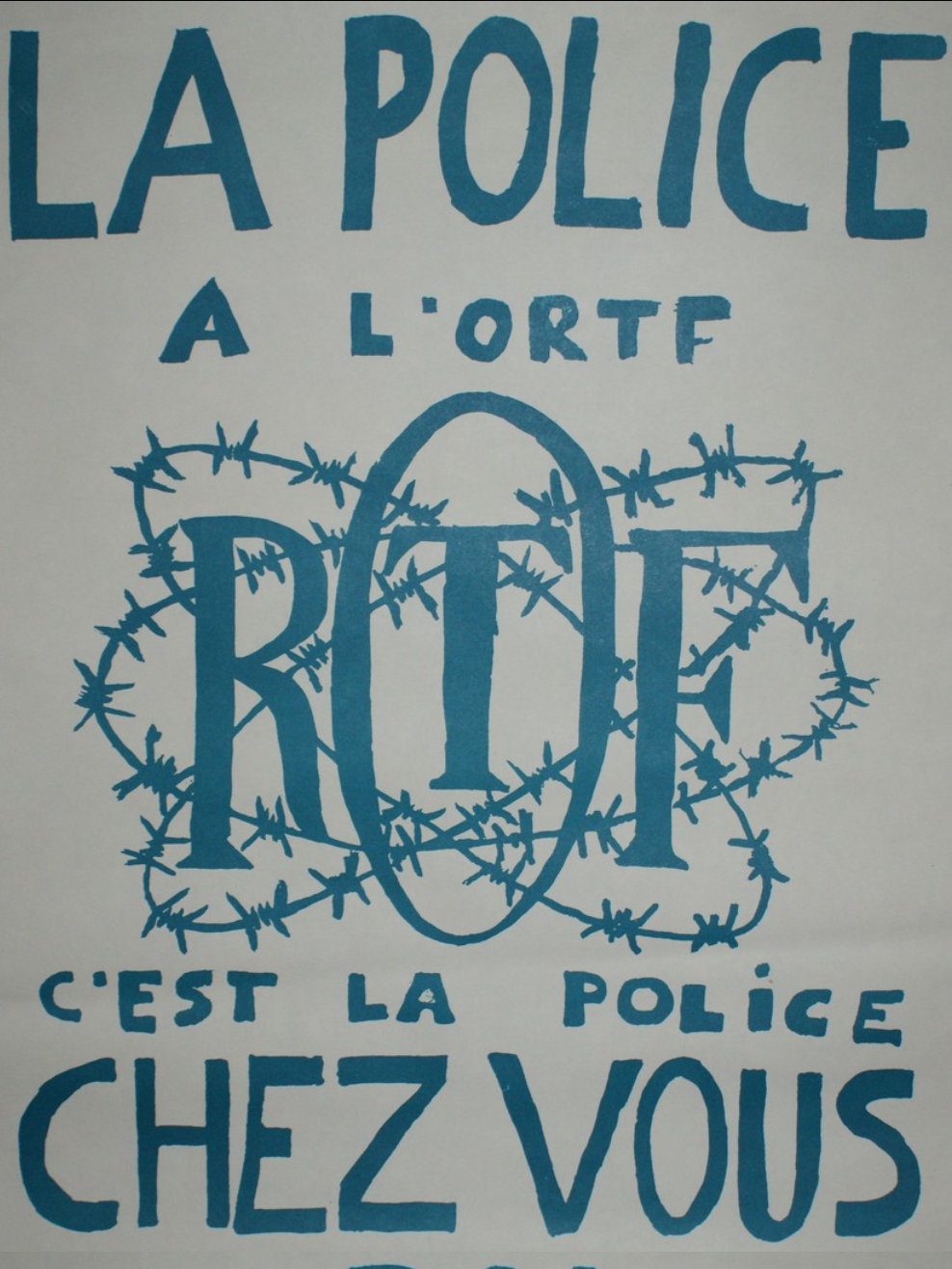 La Police À L’ortf C’est La Police Chez Vous 1968 Original Vintage Poster