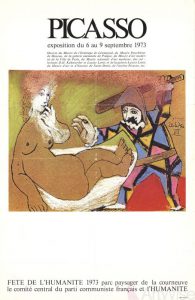 Picasso Exposition Fête de l'Humanité 1973 Original Vintage Poster