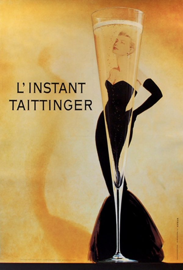 Original Vintage Poster L'instant Taittanger Grace Kelly