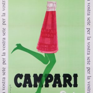 Campari Soda Corre Con Tempo Original Vintage Poster