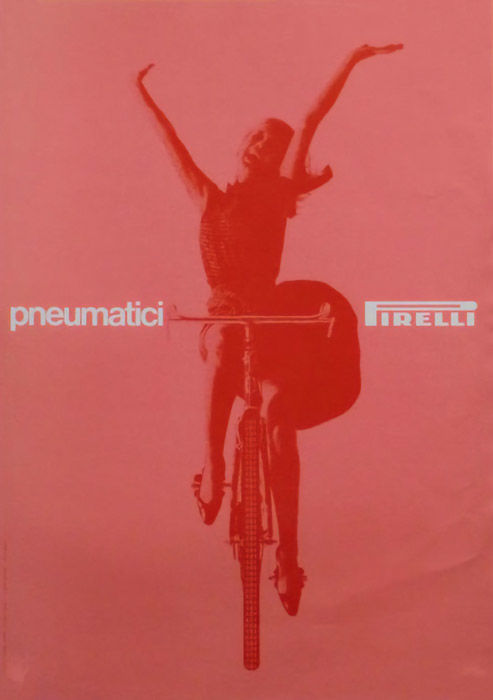 pneumatici pirelli original vintage poster