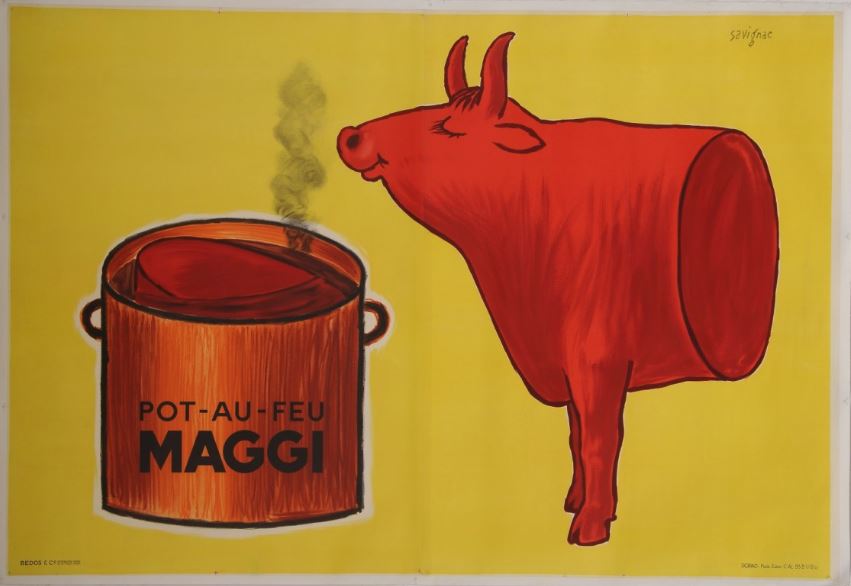 savignac maggi pot au feu 1959 original vintage poster