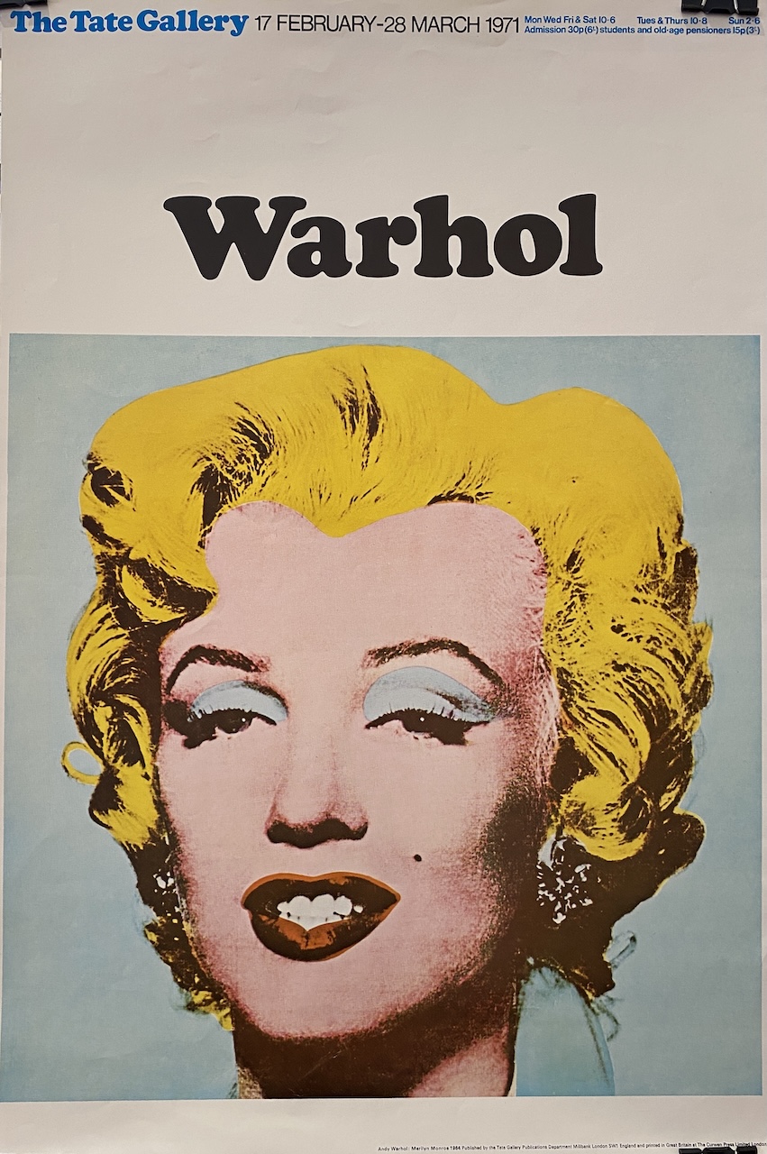 Andy Warhol Tate Gallery Original Vintage Poster