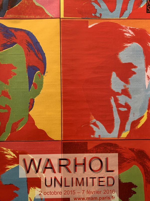 Warhol Unlimited Paris Exhibition 2016 Original Vintage Poster