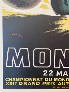 Monaco Grand Prix 1955 by J. Ramel Vintage Poster