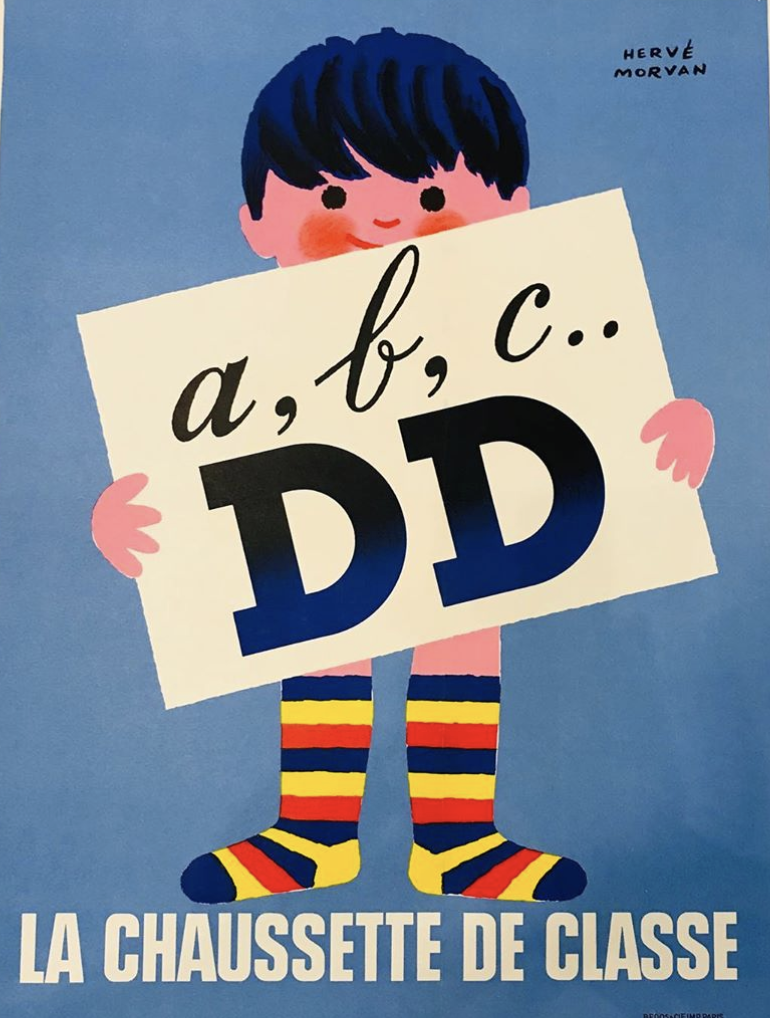 a, b, c... DD by Herve Morvan Original Vintage Poster