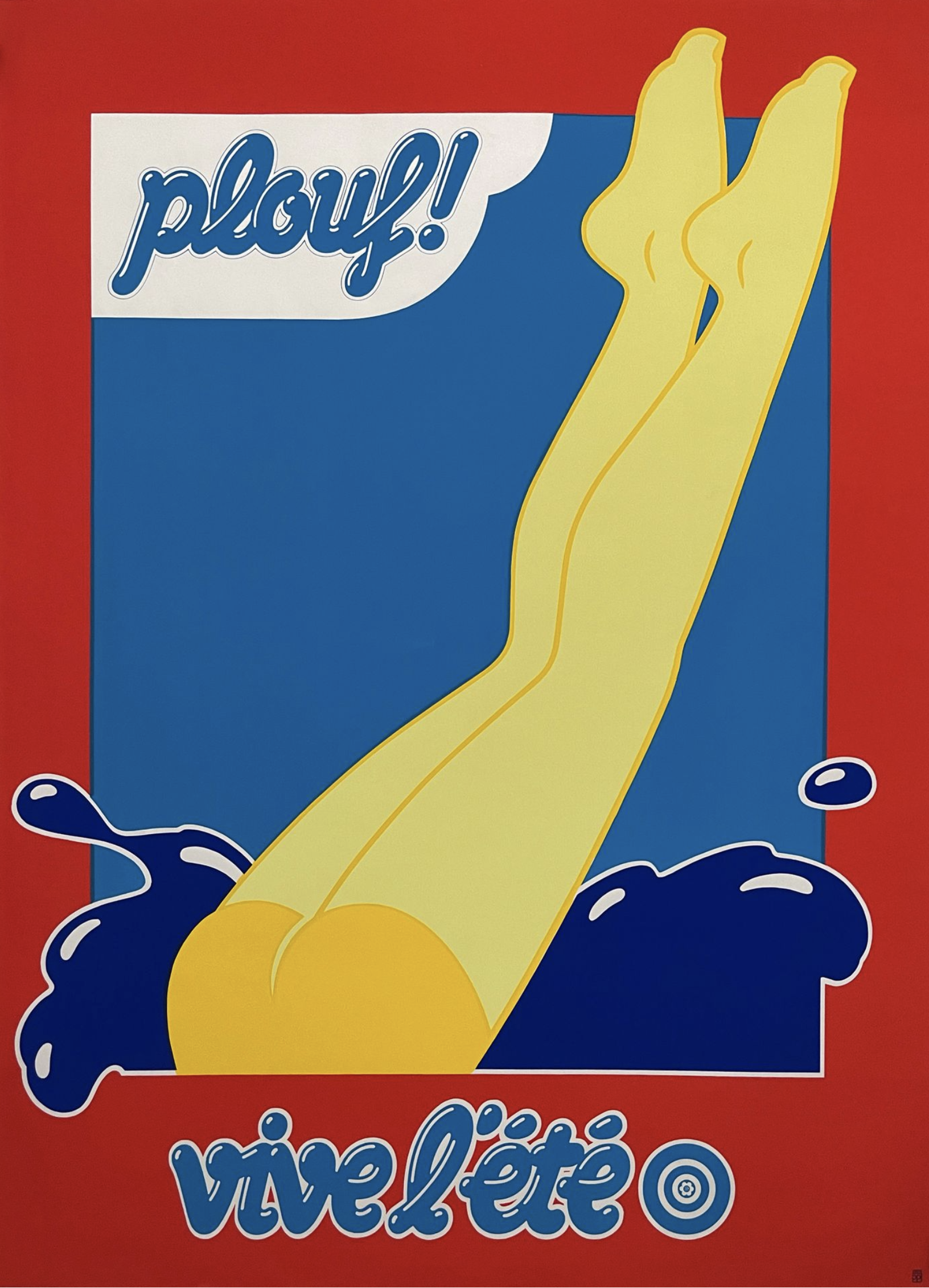 Prisunic Plouf! Vive L'ete! Original Vintage Poster