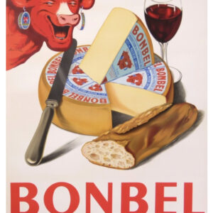Bonbel Vache Qui Rit Fromageries Bel Original Vintage Poster