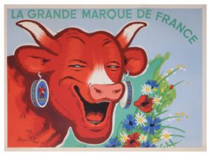 La Vache Qui Rit La Grande Marque Francaise Original Vintage Poster