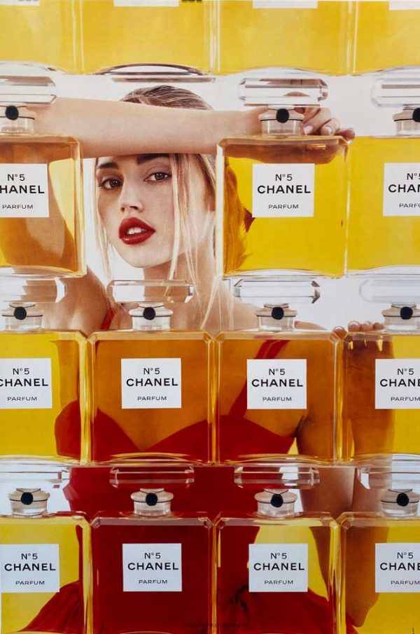 1999 Original Chanel No. 5 Poster Perfume Bottles