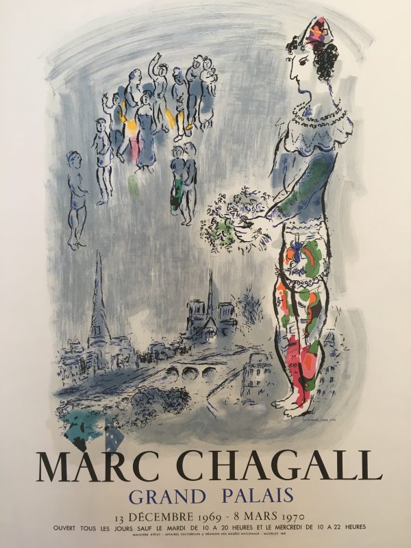 Marc Chagall Grand Palais 1970 Original Vintage Poster