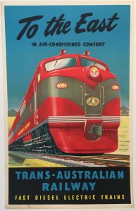 Trans-Australian Railway To the East Original Vintage Poster