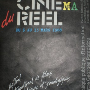 Centre Georges Pompodou Cinema du Reel 1988 Original Vintage Poster