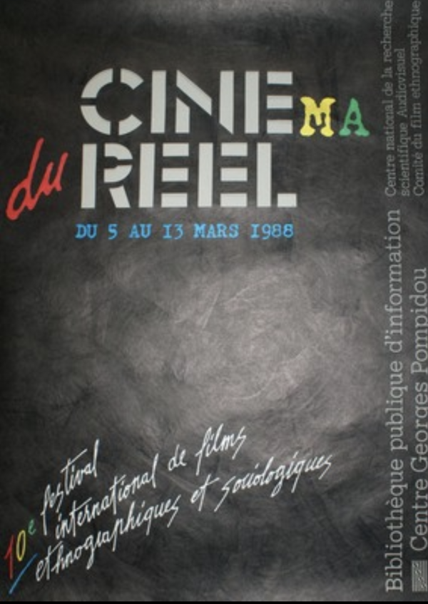 Centre Georges Pompodou Cinema du Reel 1988 Original Vintage Poster