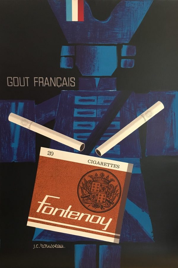 Fontenoy Cigarettes J.C. Rousseau Original Vintage Poster