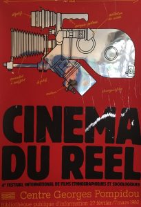 Cinema du Reel Centre Georges Pompidou 1982 Original Vintage Poster