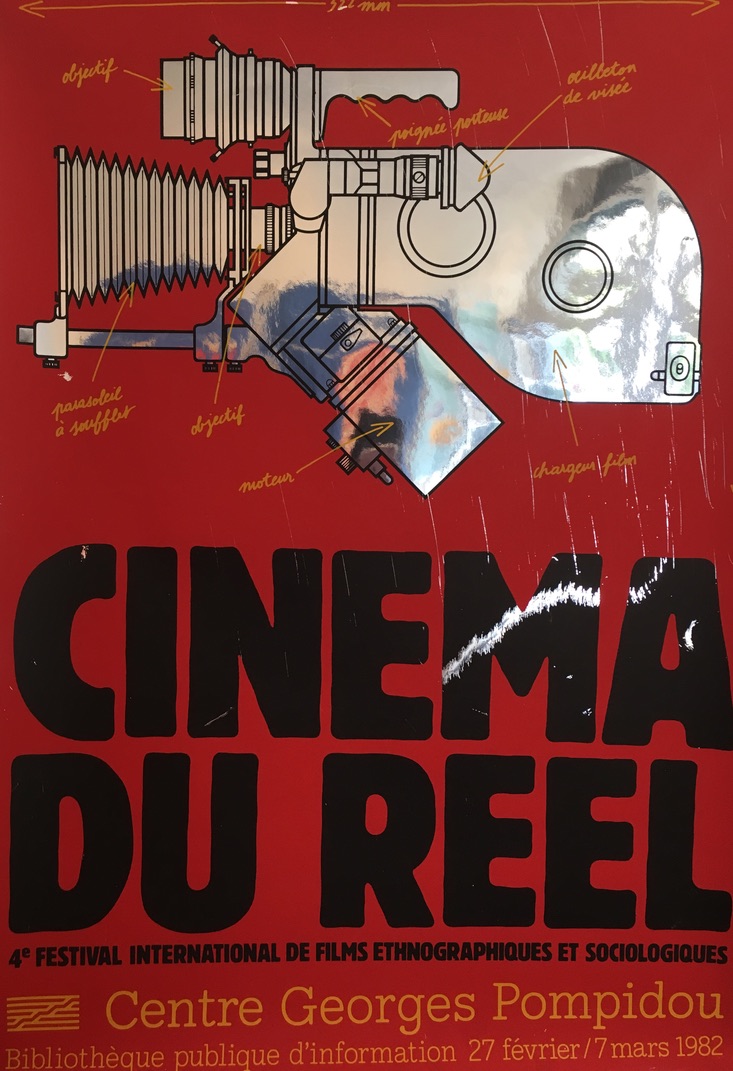 Cinema du Reel Centre Georges Pompidou 1982 Original Vintage Poster