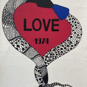Yves Saint Laurent LOVE 1974 Original Vintage Poster