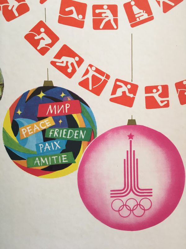 Olympic Bear 'Misha' 1980 Original Vintage Poster