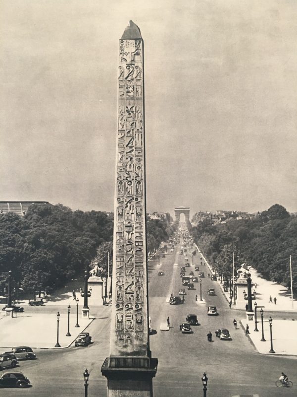 Paris Champs-Elysees Place le la Concorde Original Vintage Poster