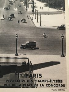 Paris Champs-Elysees Place le la Concorde Original Vintage Poster