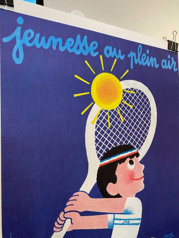 Jeunesse Au Plein Air Tennis by H. Morvan Original Vintage Poster