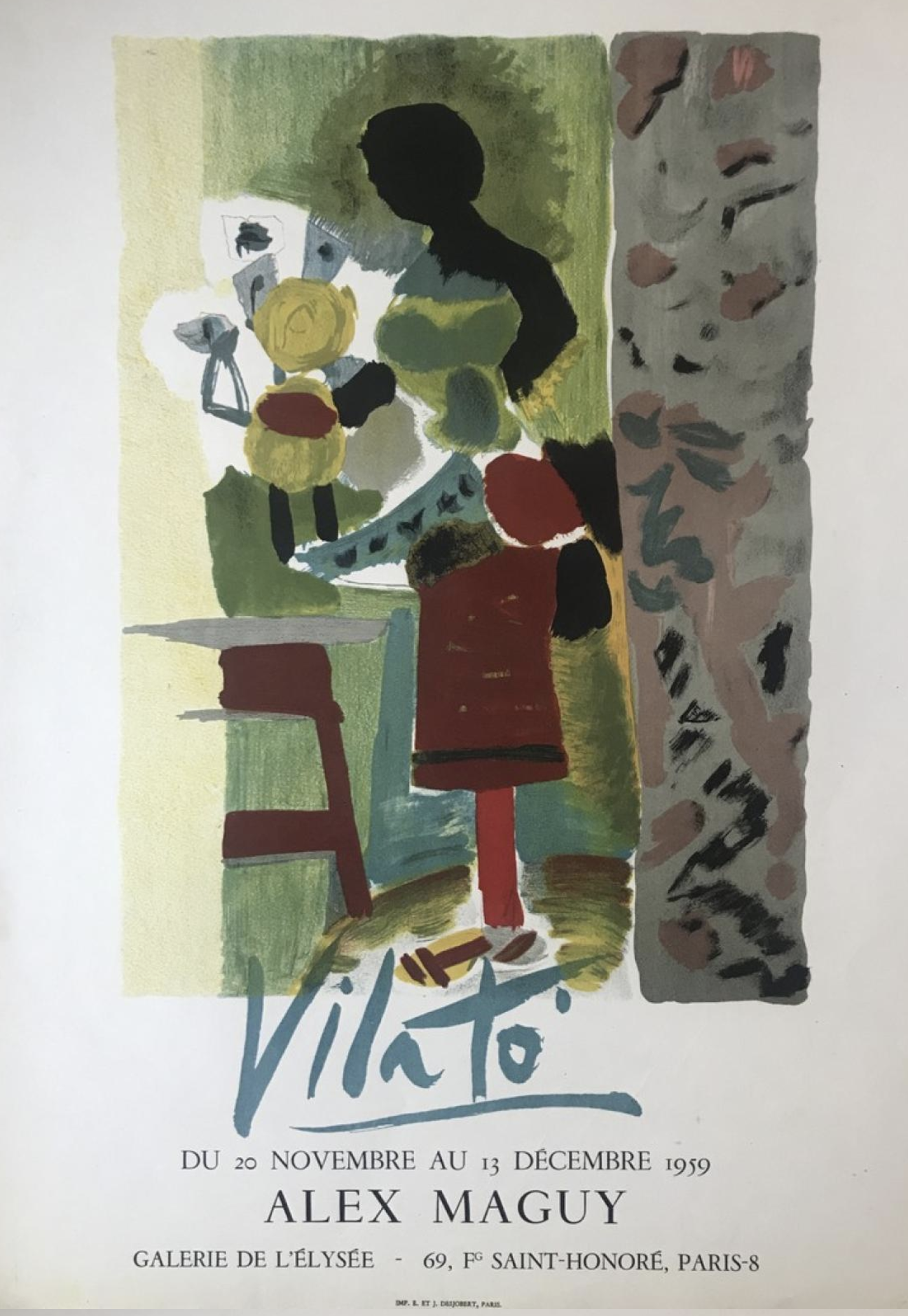'Vilato' Alex Maguy 1959 Exhibition Poster Original Vintage Poster