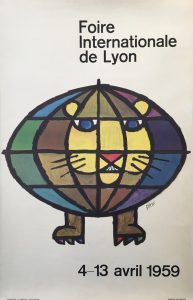 Foire Internationale de Lyon 1959 OriginalVintage Poster