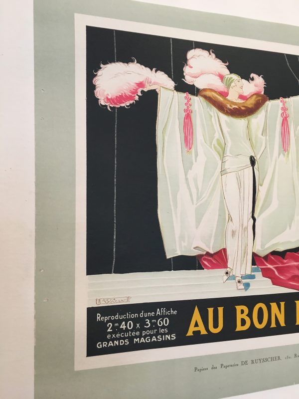 Au Bon Marche by René Vincent Original Vintage Poster