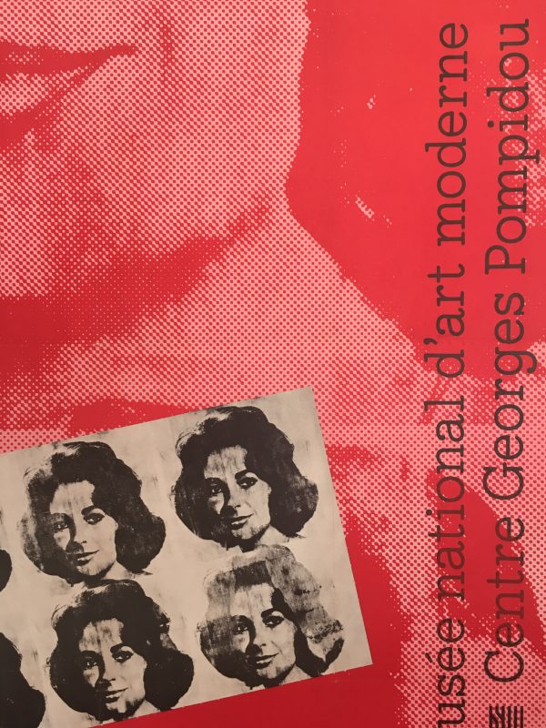 Centre Georges Pompidou Elizabeth Taylor Vintage Poster Original