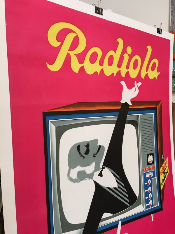 Radiola Pink Original Vintage Poster Letitia Morris Gallery