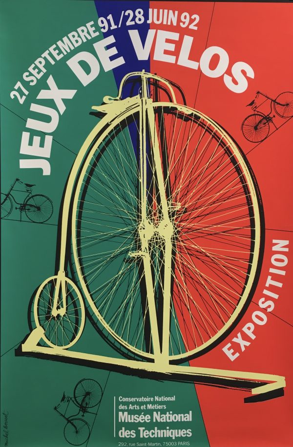 Jeux De Velos Exposition Original Vintage Bicycle Poster