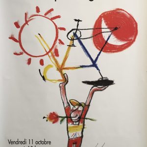 Aubervilliers fete ses g'tits gras Original Vintage Cycling Poster