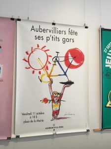 Aubervilliers fete ses g'tits gras Original Vintage Cycling Poster