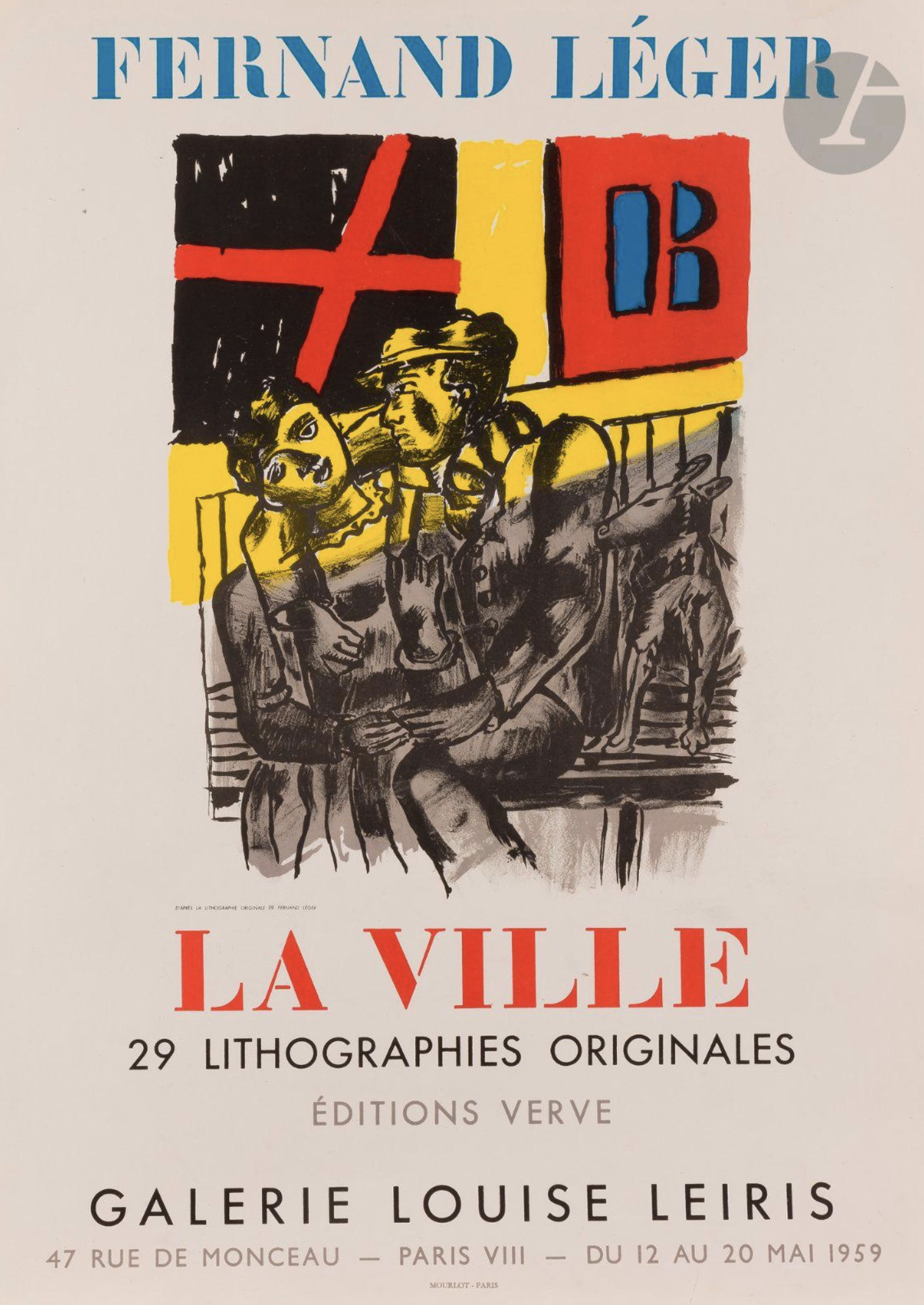 Fernand Leger Galerie Louise Leiris Original Vintage Poster