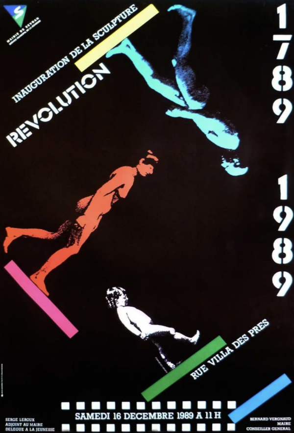 Inauguration de la sculpture Révolution Original Vintage Poster