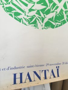 Simon Hantaï Original Vintage Exhibition Poster 1973
