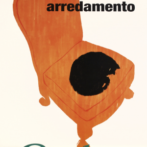 Bemberg Arredamento Rene Gruau Original Vintage Poster