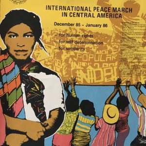 International Peace March in Central America Original Vintage Poster