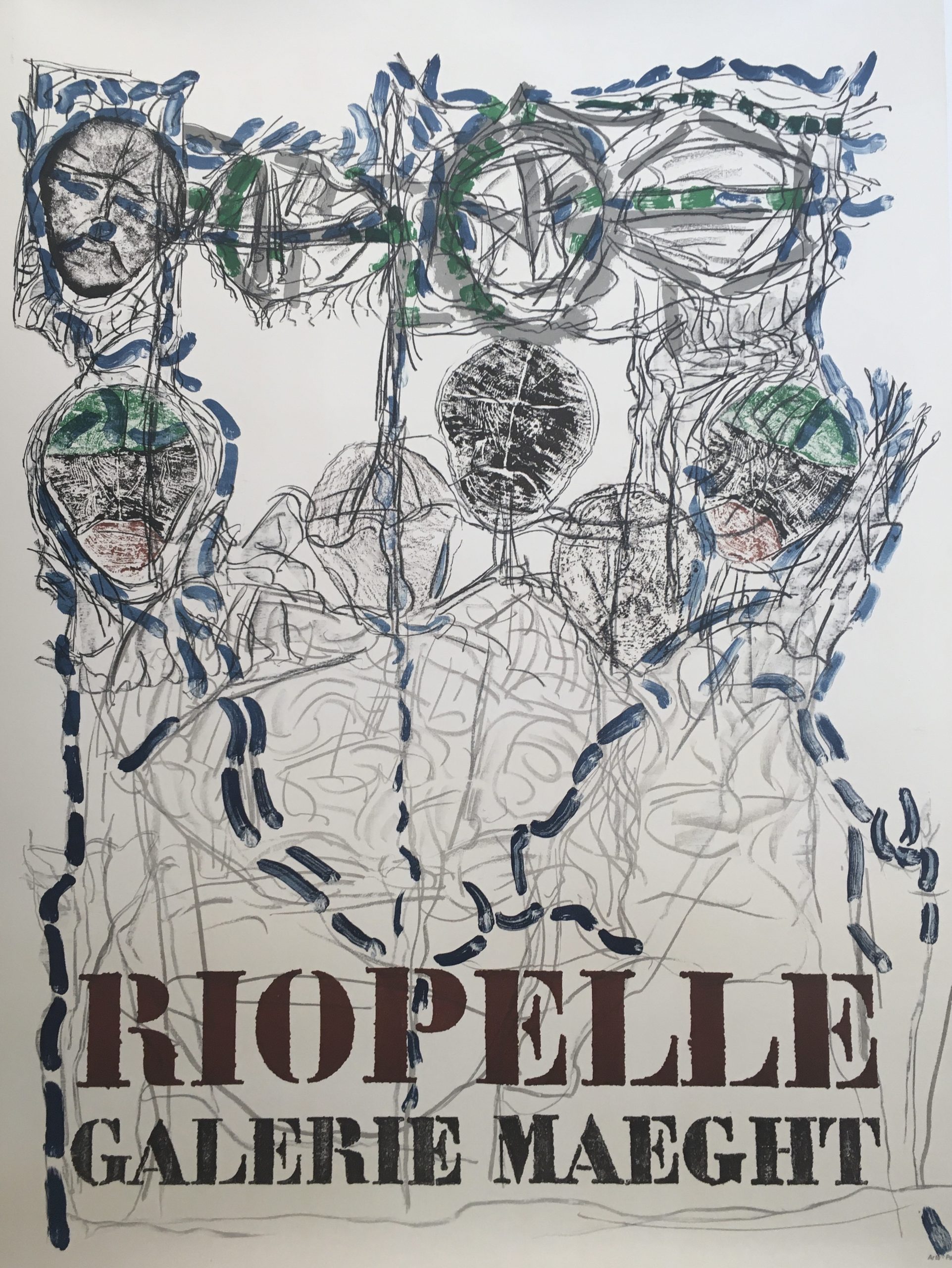 Riopelle Galerie Maeght Original Vintage Poster