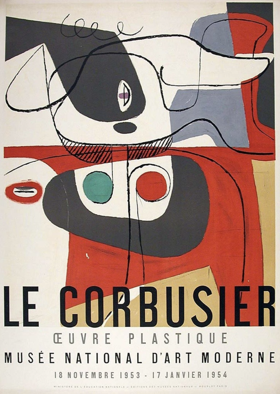 Le Corbusier Musée National d'Art Moderne Original Vintage Poster