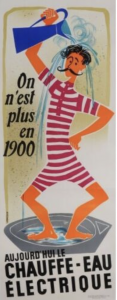 Chauffe-Eau Électrique by Jean Colin Original Vintage Poster