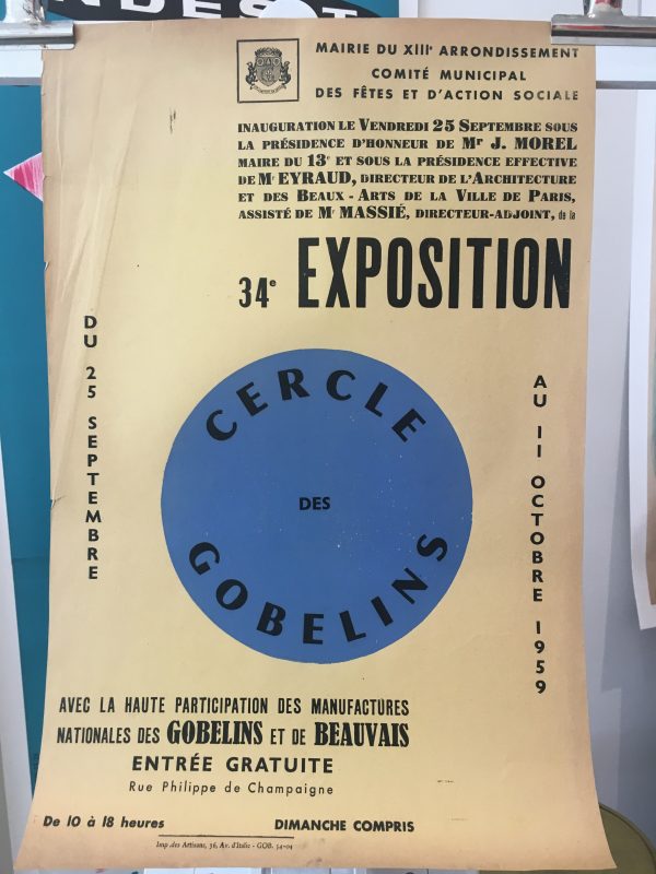 Cercle Des Gobelins Original Vintage Poster Letitia Morris Gallery