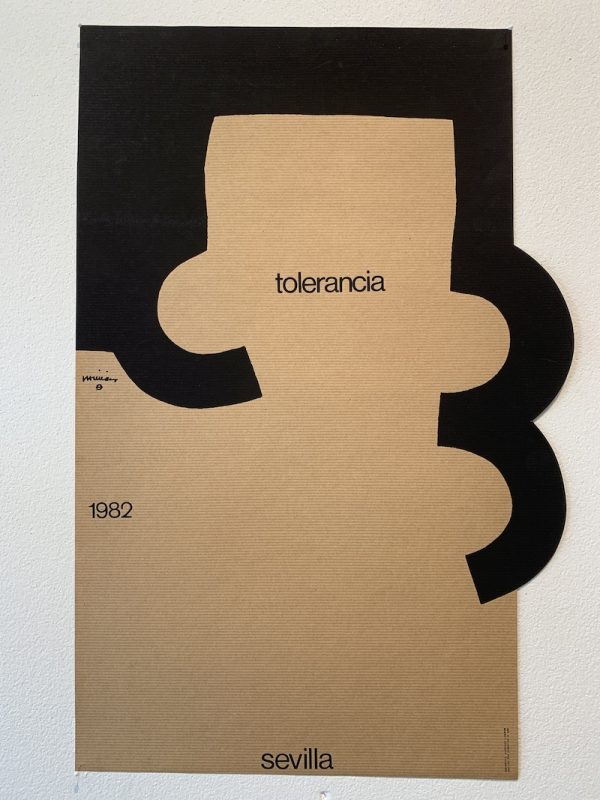 Chillida 'Tolerancia' 1982 Original Vintage Poster