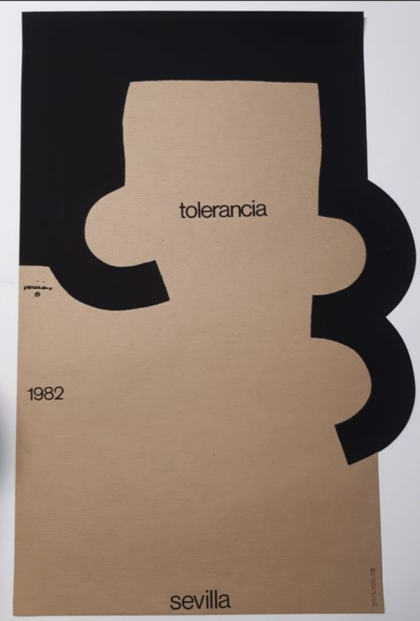 Eduardo Chillida 'Tolerancia' 1982 Original Vintage Poster