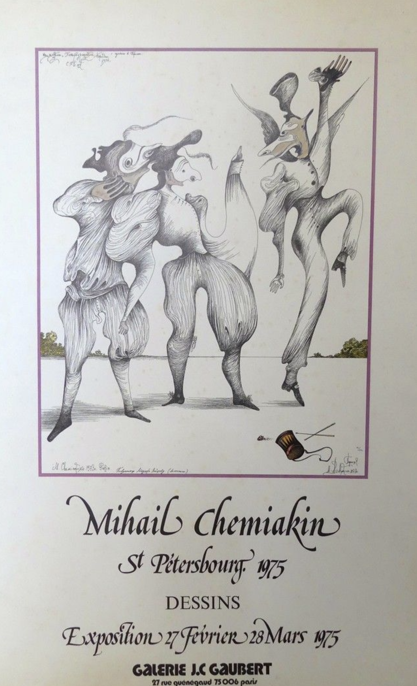 Chemiakin 1975 Original Vintage Poster