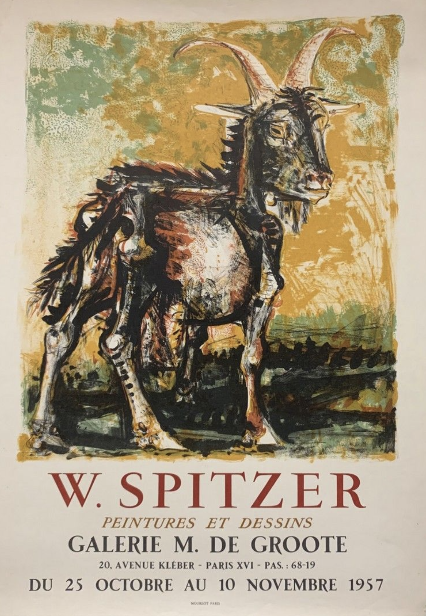 W. Spitzer 1957 Original Vintage Poster Letitia Morris Gallery