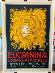 Eucrinina Lozione Per Capelli Original Vintage Poster