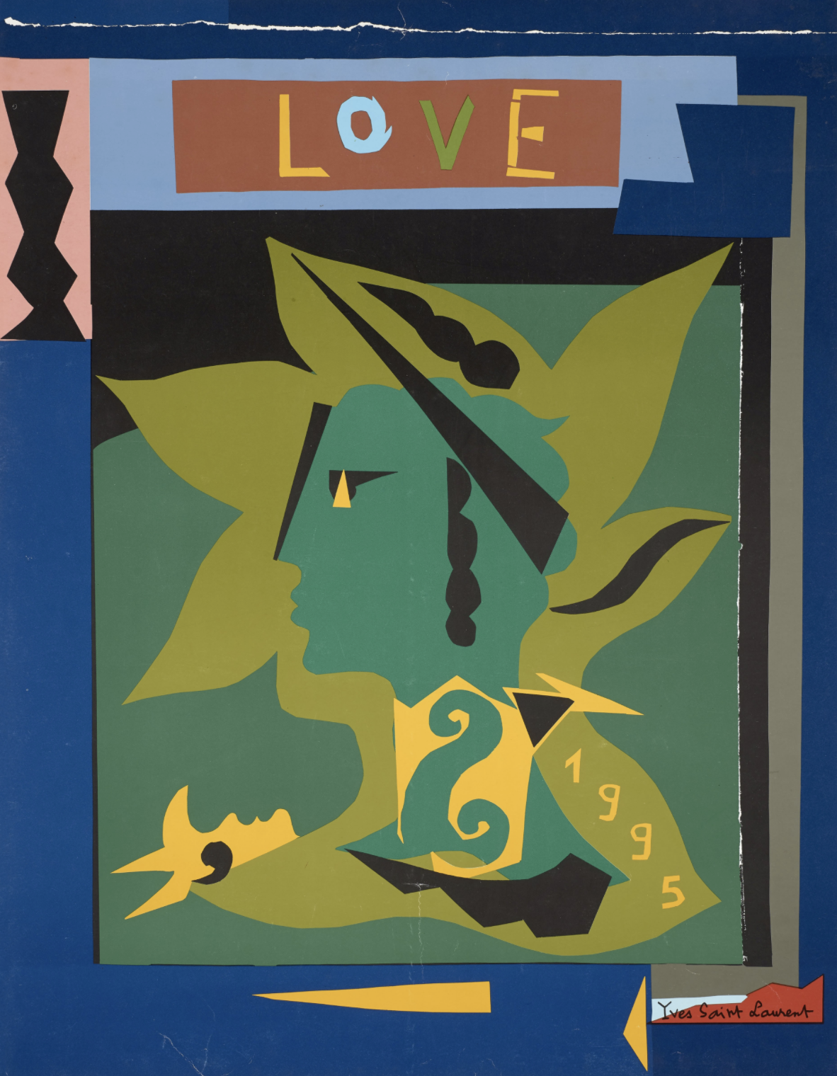 YSL 'Love 1995' Letitia Morris Gallery Original Vintage Poster